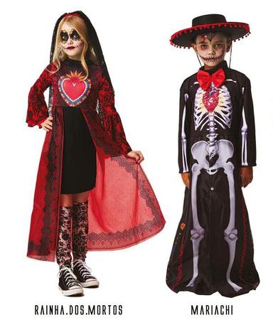 Fantasia Halloween Menino Mariachi Esqueleto Mexicano Infantil - 7