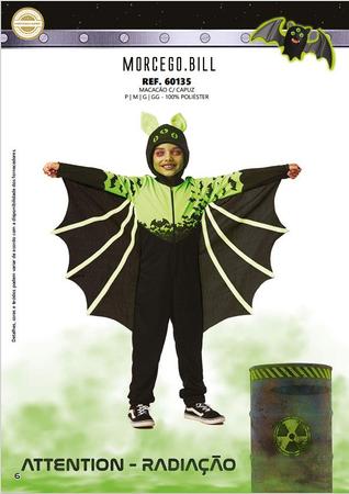 Fantasia Menino Morcego Halloween Infantil