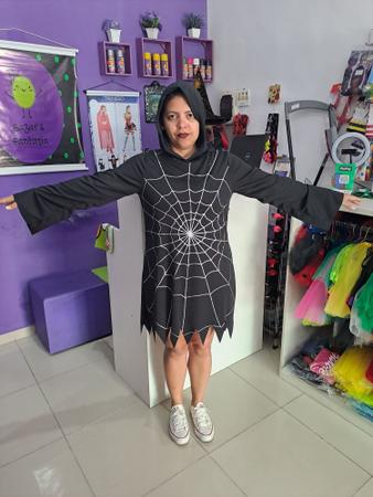 Fantasia adulto feminino traje teia de aranha Carnaval halloween