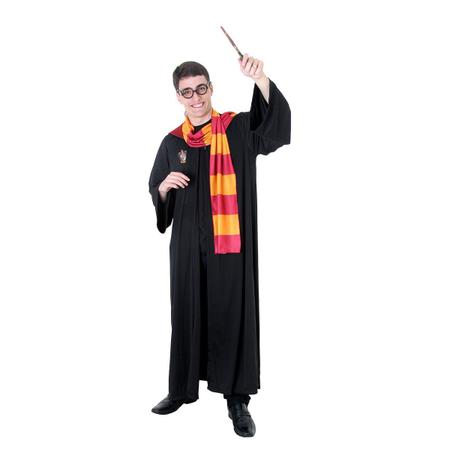 Fantasia Harry Potter Adulto Original com Cachecol e Óculos - Sulamericana  - Fantasia - Magazine Luiza