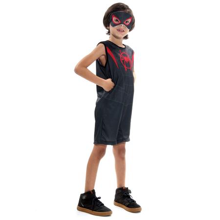 Fantasia infantil Homem-Aranha Miles Morales Ultimate Traje Cosplay Lu