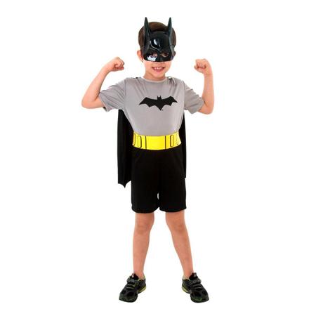 Imagem de Fantasia Infantil - Batman Curto - Tamanho M (6 a 8 anos) - 10170 - Sulamericana