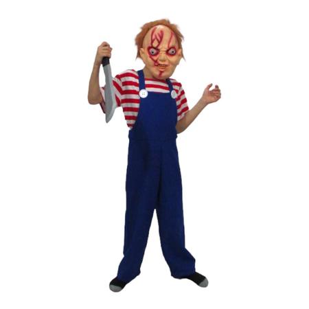 Fantasia Boneco Assassino Halloween Infantil Menino Zumbi - 7