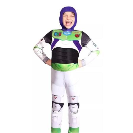 Imagem de Fantasia Infantil Buzz Lightyear Macacão Longo Com Capuz