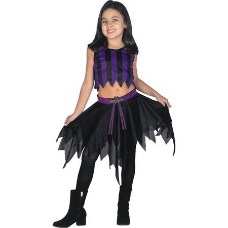 Fantasia Infantil - Conjunto Vampira C/ Morcego Pop - Tamanho P (3 a 5  anos) - 10312 - Sulamericana - Kits e Gifts