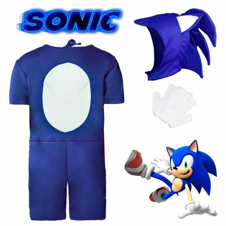 Disguise Fantasia Sonic 2 para adultos do filme Sonic, Conforme