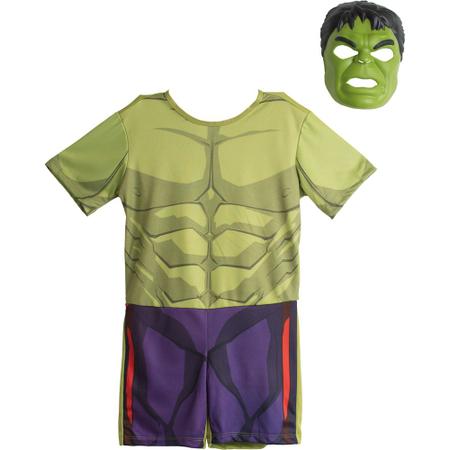 Imagem de Fantasia Infantil Hulk Macacão Curto Com Máscara