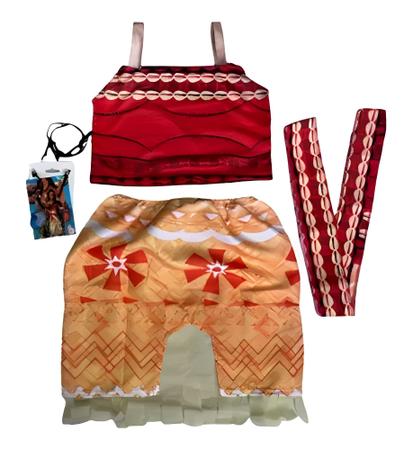 Roupa Infantil Fantasia Festa Aniversário Moana