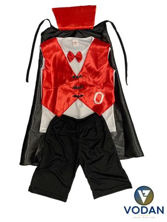 Fantasia Masculina Halloween Carnaval Infantil Vampiro