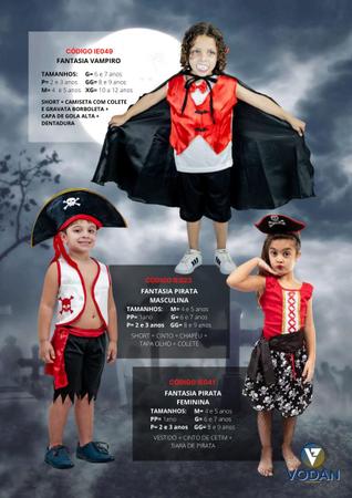 Fantasia Infantil Vampiro Halloween + Capa