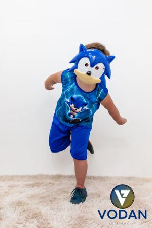 Fantasia Infantil Menino Sonic Com Mascara Halloween Festa - VODAN -  Fantasias para Crianças - Magazine Luiza