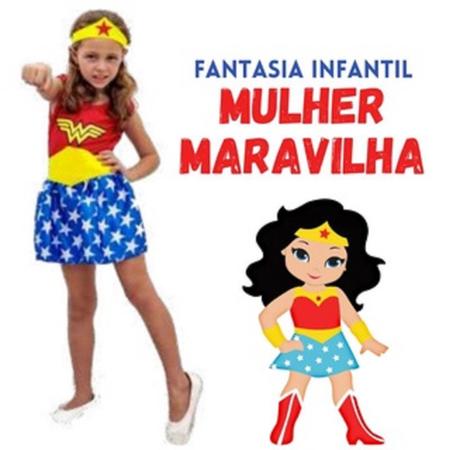 Kit Fantasia Super Heroína Maravilha Infantil G - CEPEL MOBILE