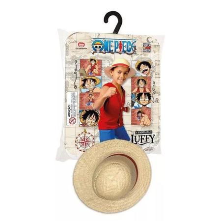 Fantasia Infantil One Piece Luffy Chapéu Colete Short - Fantasia Kids