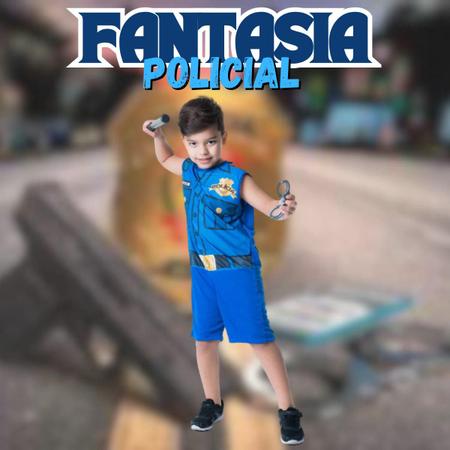Imagem de Fantasia Infantil Para Meninos Policial Com Acessórios De Polícia Completa Com Macacão Toymaster