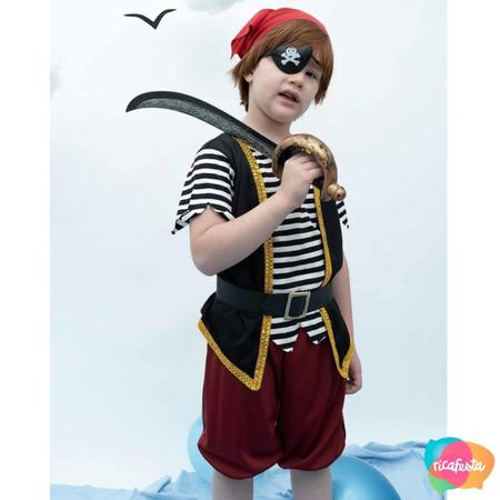 Fantasia Pirata Infantil Masculino com Colete