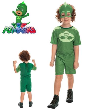 Imagem de Fantasia Infantil PJ Masks Lagartixo com Máscara Pop Curto