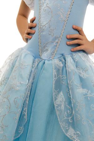 Vestido Infantil Princesa Cinderela longo Fantasia e Luva