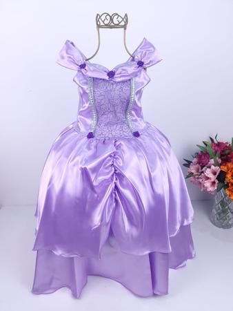 Imagem de Fantasia Infantil Princesa Sofia Rapunzel Realeza Aniver