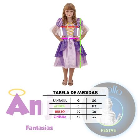 Vestido Longo Fantasia Princesa Sofia Festas Crianças - ANJO FANTASIAS -  Fantasia - Magazine Luiza