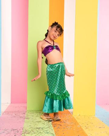 Imagem de Fantasia Infantil Sereia Verde Luxo - Envio Rápido