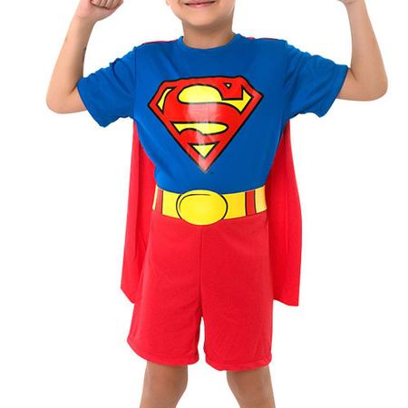 Imagem de Fantasia Infantil - Super Homem Curto - Tamanho M (6 a 8 anos) - 10175 - Sulamericana
