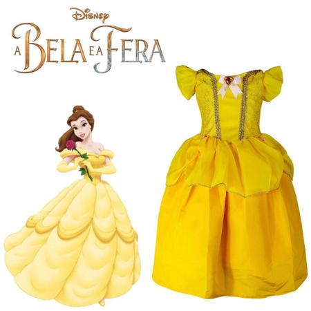 Vestido Fantasia Infantil Princesa Bela - Emfantasy