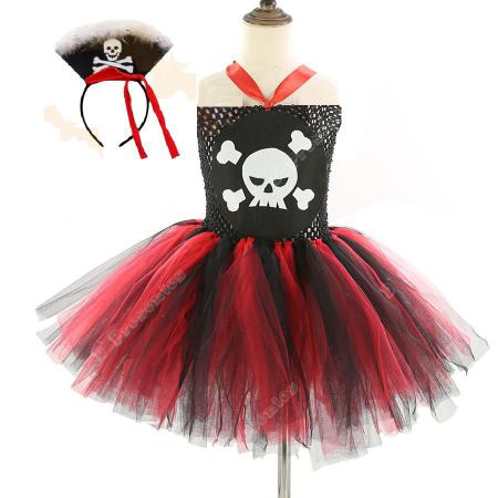 Fantasia Halloween Infantil Caveirinha c/ Máscara Vestido