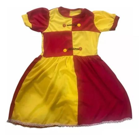 Imagem de Fantasia Infantil Vestido Roupa Emília Boneca ( dos 6 meses aos 12 anos )