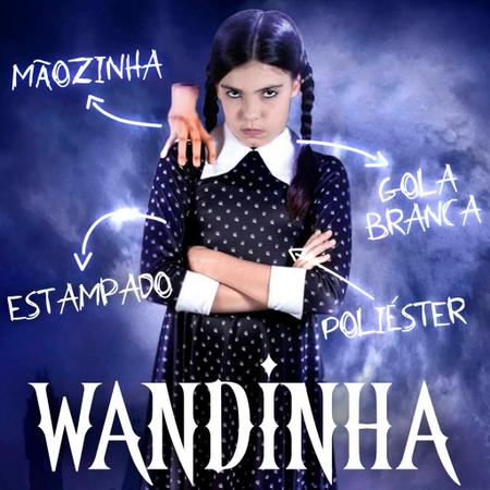 Fantasia Wandinha Addams Adulto e Infantil – Vestido Netflix
