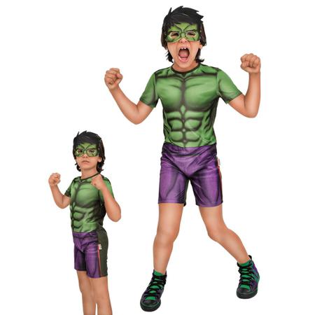 Fantasia Infantil Hulk com Máscara - Lojinha da Vivi - Roupas