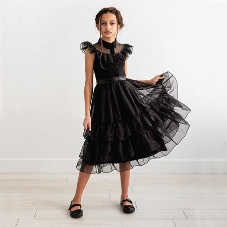 Imagem de Fantasia Infantil Wandinha Vestido Família Addams + Peruca