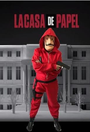 Imagem de Fantasia La Casa De Papel + Mascara + Coldre Kit 10 Peças