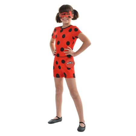Imagem de Fantasia Ladybug Infantil Pop com Máscara e Pochete