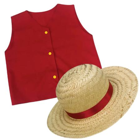 Fantasia One Piece Super Luffy Tamanhos M / G - 6 a 12 Anos - Traje Infantil  Com Chapéu Original Novabrink - Super Magia - Fantasias para Crianças -  Magazine Luiza