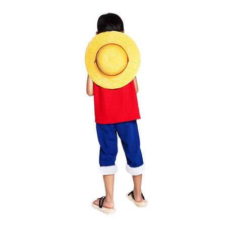 Fantasia Luffy One Piece C/ Chapeu Traje Infantil - R$ 99,99