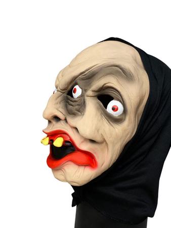 Fantasia Máscara Bruxa Assustadora c/ verruga boca aberta - Blook - Máscara  de Festa - Magazine Luiza