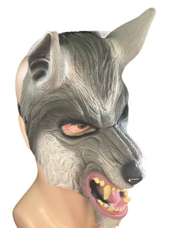 Imagem de Fantasia Máscara Lobo Mau Feroz com dentes com elástico