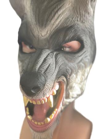 Imagem de Fantasia Máscara Lobo Mau Feroz com dentes com elástico