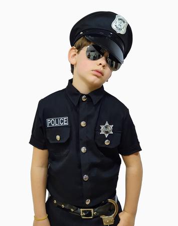 Fantasia de polícia para meninos e crianças, conjunto de fantasia