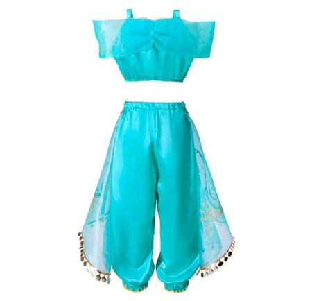 Imagem de Fantasia Menina Princesa Jasmine Cosplay Vestido Para Meninas