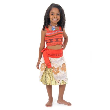 Fantasia Infantil Luxo Moana Luxo + Colar + Cinto