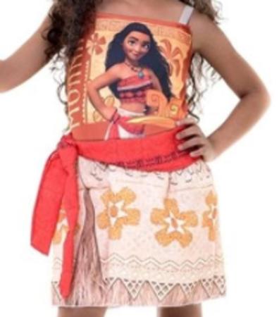 Fantasia Moana Infantil Vestido Festa Roupa Oficial Disney