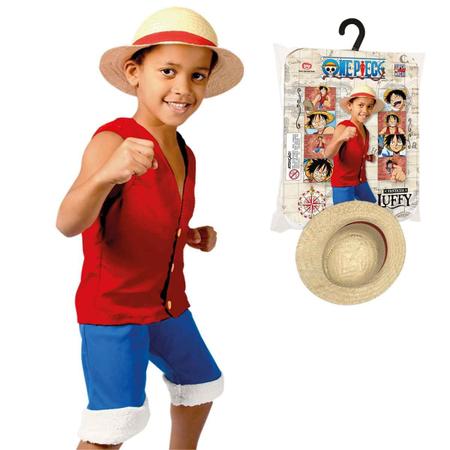 Roupa Pet Luffy One Piece Completa Com Chapéu