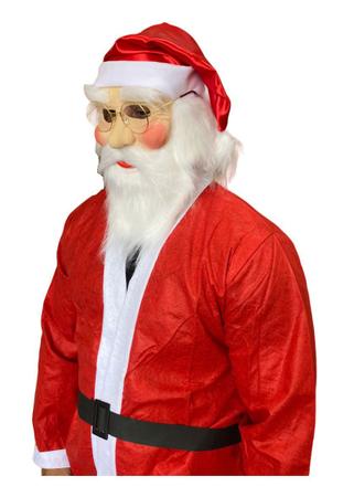 Imagem de Fantasia Papai Noel c/ Roupa +Máscara em látex+ óculos