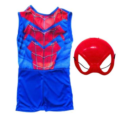 Imagem de Fantasia Para Menino Completa Infantil Homem Herói Aranha Super Heróis Com Máscara Toymaster