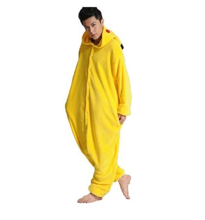 Disguise Fantasia adulta de luxo Pikachu unissex, Amarelo, Small/Medium