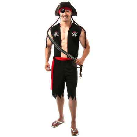 Imagem de Fantasia Pirata Colete Adulto Masculino