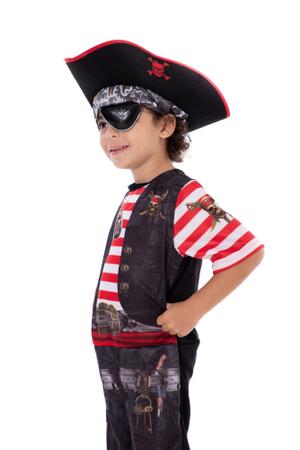Fantasia Pirata Masculina Infantil com Tapa Olho - Extra Festas