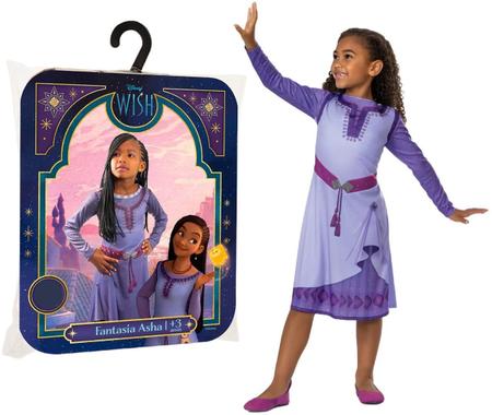 Imagem de Fantasia Princesa Asha Vestido Infantil Wish Disney P