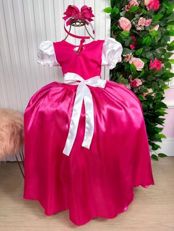Imagem de Fantasia Princesa Belli Tematica Rosa Pink Luxo